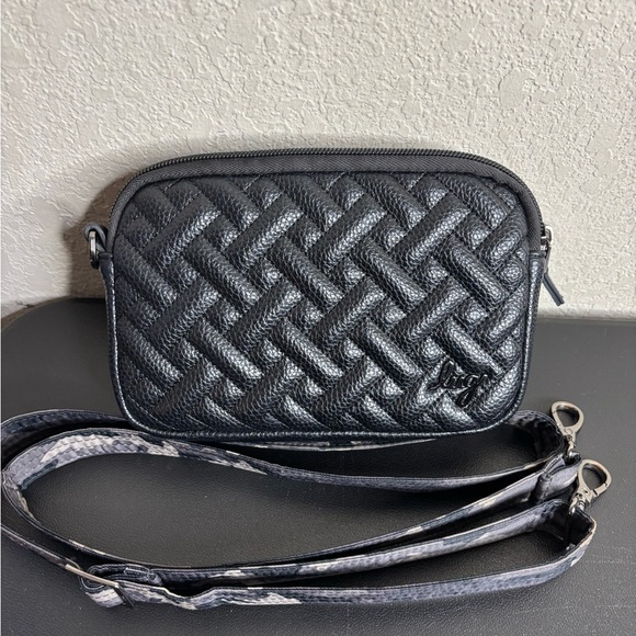 lug Handbags - Lug Coupe Crossbody Black vegan leather Quilted Bag
